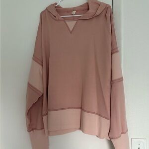 NWOT Anthropologie Daily Practice XL Women's Pink Hoodie Top